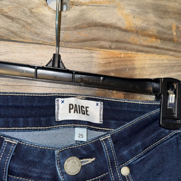 Paige Verdugo Crop 
Dark Wash 5-Pocket Cropped Slim Capri Denim Jeans size 25 - Picture 5 of 7